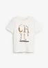 T-shirt met glitterprint, bonprix