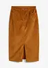 Stretch corduroy rok in midilengte, bonprix