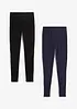 Legging met biologisch katoen (set van 2), bonprix