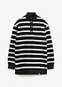 Lange sweater met schipperskraag, bonprix