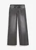 Wide leg jeans mid waist, stretch, bonprix