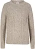 Oversized trui met kabelpatroon, bonprix