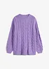 Oversized trui met kabelpatroon, bonprix