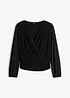 Mesh shirt met plooitjes, bonprix