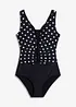 Corrigerend badpak met plooitjes, medium corrigerend, bonprix