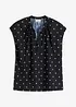 Henley shirt in een viscosemix met korte mouwen, bonprix