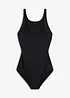 Corrigerend badpak met transparant mesh, medium corrigerend, bonprix