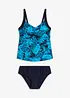 Tankini met gerecycled polyamide (2-dlg. set) met plooitjes, bonprix