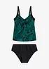 Tankini met gerecycled polyamide (2-dlg. set) met plooitjes, bonprix