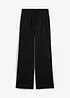 Wijde jersey broek van interlock, bonprix