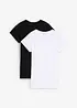 Geribd shirt met korte mouwen (set van 2), bonprix