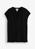 Henley shirt in een viscosemix met korte mouwen, bonprix