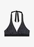 Halter bikinitop met gerecycled polyamide, bonprix