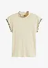 Geribd shirt met ruches, bonprix