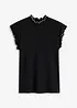 Geribd shirt met ruches, bonprix