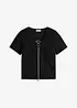 Cropped shirt met glitter strikjes, bonprix