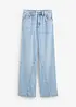 Wide leg jeans, high waist, low stretch, bonprix