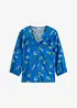 Gedessineerde blouse met volants, bonprix