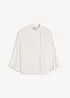 Blouse met volant en parels, bonprix