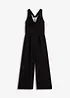 Jumpsuit met watervalhals, bonprix