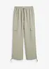 Cargo broek in vloeiende stof, bonprix