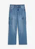 Cargo jeans loose fit straight met stretch, bonprix