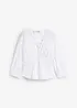 Blouse met plooitjes en elastische naden, bonprix