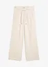 Paperbag broek van luchtige linnenmix, bonprix