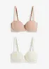 Strapless beugel bh (set van 2) met biologisch katoen, bonprix
