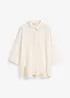 Overhemdblouse in een koele linnenmix, bonprix