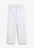 Wide leg jeans mid waist, riem, bonprix