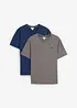 T-shirt met V-hals van biologisch katoen (set van 2), bonprix