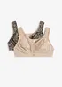 Bh zonder beugels met voorsluiting (set van 2), bonprix