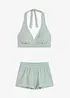 Bikini en zwemshort met gerecycled polyamide (3-dlg. set), bonprix