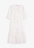 Midi jurk met broderie anglaise, bonprix
