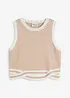 Cropped gebreide top met gedraaide zoom, bonprix