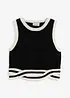 Cropped gebreide top met gedraaide zoom, bonprix