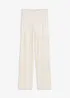 Slip-on broek met met gebreid ajour-patroon, bonprix