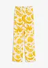 Wijde broek met print van gestructureerde viscose, bonprix