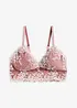 Bralette met tweekleurig kant, bonprix