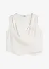 Linnen blousetop in wikkellook, bonprix
