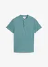 Shirt met korte mouwen en opstaande kraag van zachte mousseline, bonprix