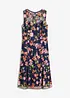 Midi jurk met bloemenborduursel, bonprix