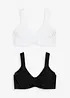 Minimizer T-shirt bhmet beugels en biologisch katoen (set van 2), bonprix