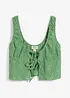 Top met veterdetail in gestructureerde look, bonprix