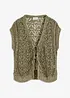 Ajour gebreid vest met viscose, bonprix