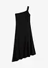 Jersey jurk met asymmetrische zoom en knoopdetail op de schouder, bonprix