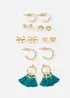 Oorringen set (14-dlg.), bonprix