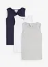 Tanktop met katoen (set van 3), bonprix
