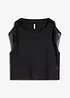Transparant strandshirt met capuchon, bonprix